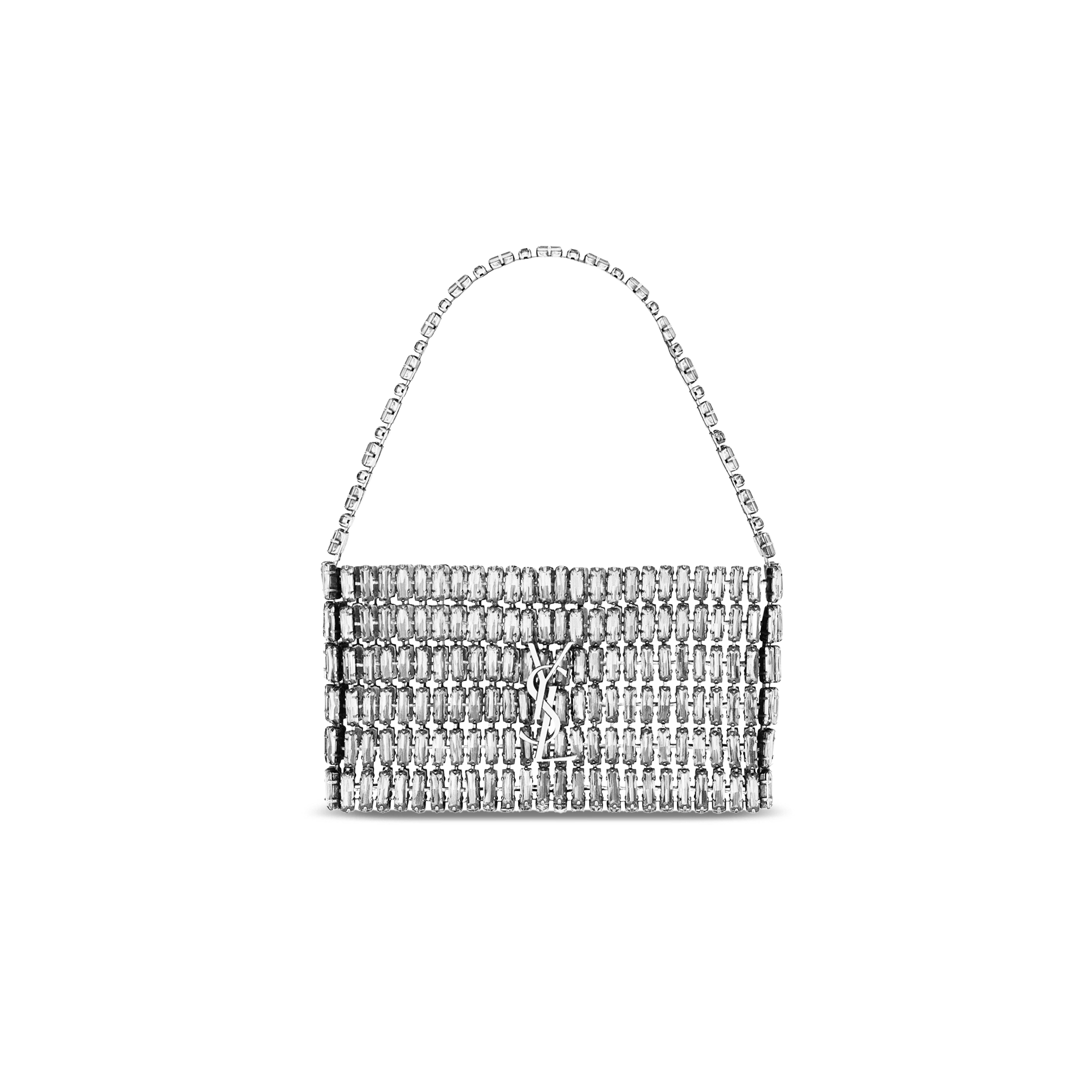 YSL EVENING BAG IN CRYSTALS 819638 (18*7.5*2.5cm)